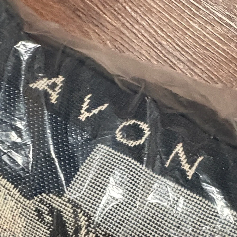 Avon Tapestry Pillow Lipstick ANEW Decorative Navy And Black Square 14.5x14.5